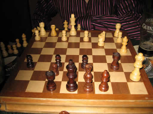 Team chess - Black places rook on D7, whites queen wets herself