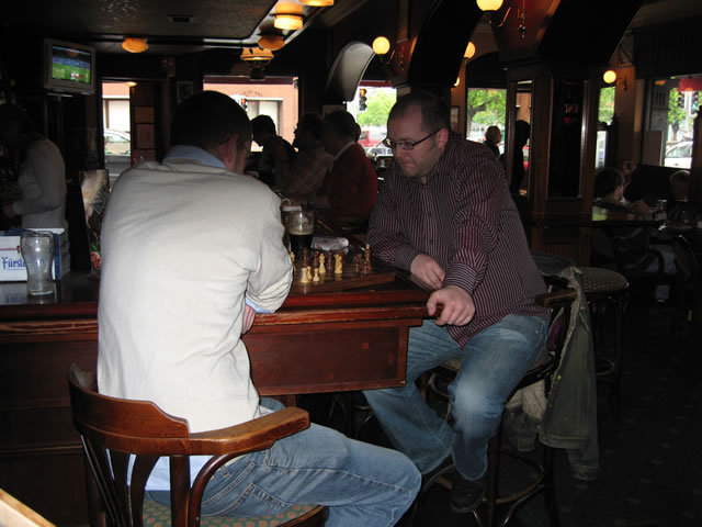 Alansheehan and cadwah decide it would save there legs if they played at the bar