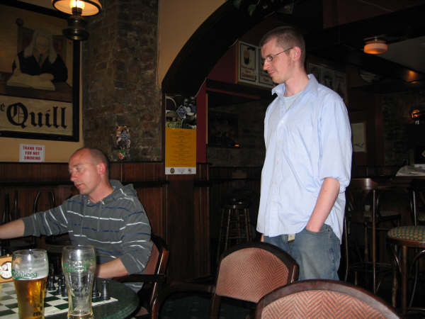 Alan what are you doing standing around without beer, get to that bar!