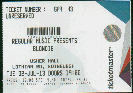 Blondie Ticket